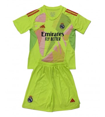Lacne Dětský Futbalové dres Real Madrid Brankarsky  2024-25 Krátky Rukáv - Tretina (+ trenírky)